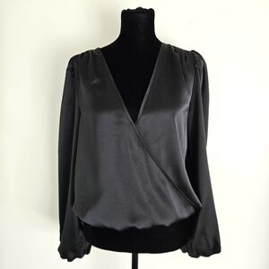 Elegant Black Wrap Top